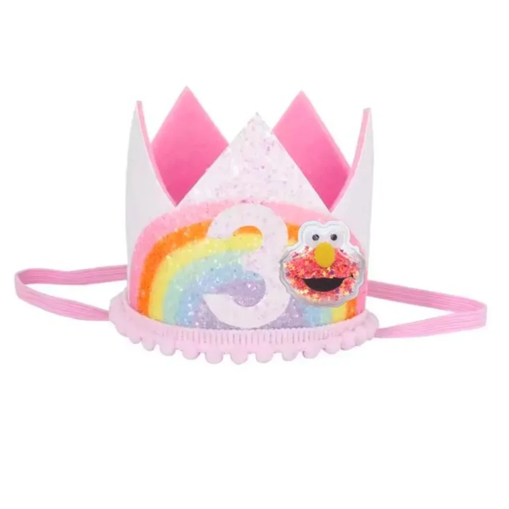 Elmo Crown Third Birthday Crown Sesame Street Headband Elmo hat Elmo Birthday
